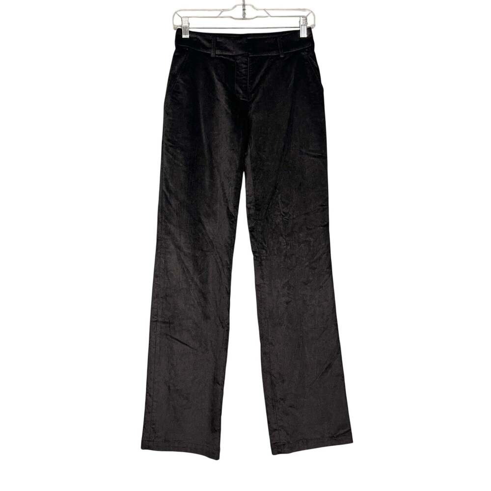 Vivienne Hu Black Velvet Straight Leg Pants Whimsigoth Fairy Grunge Size 2 NWT